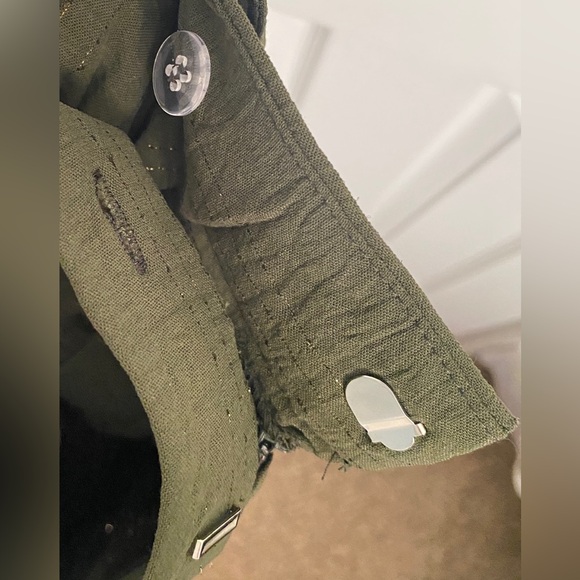 ADRIENNE VITTADINI Green Gold Lines Wide Leg Pants - Picture 7 of 8